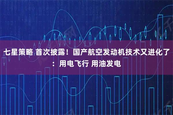 七星策略 首次披露！国产航空发动机技术又进化了：用电飞行 用油发电